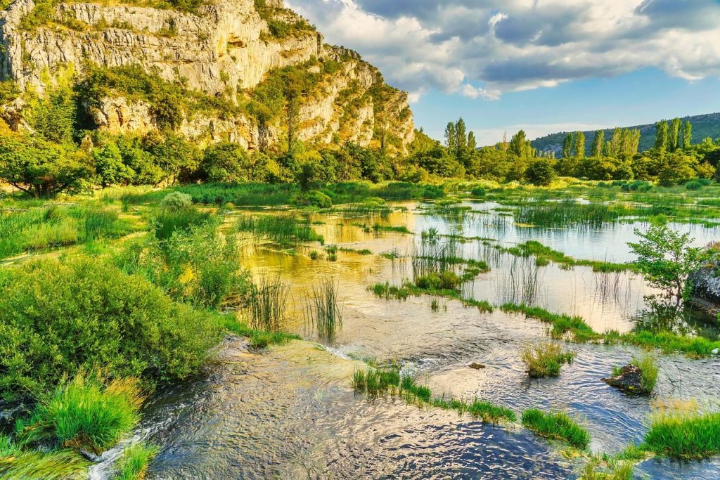 water, river, landscape, nature, reflection, croatia, krka river