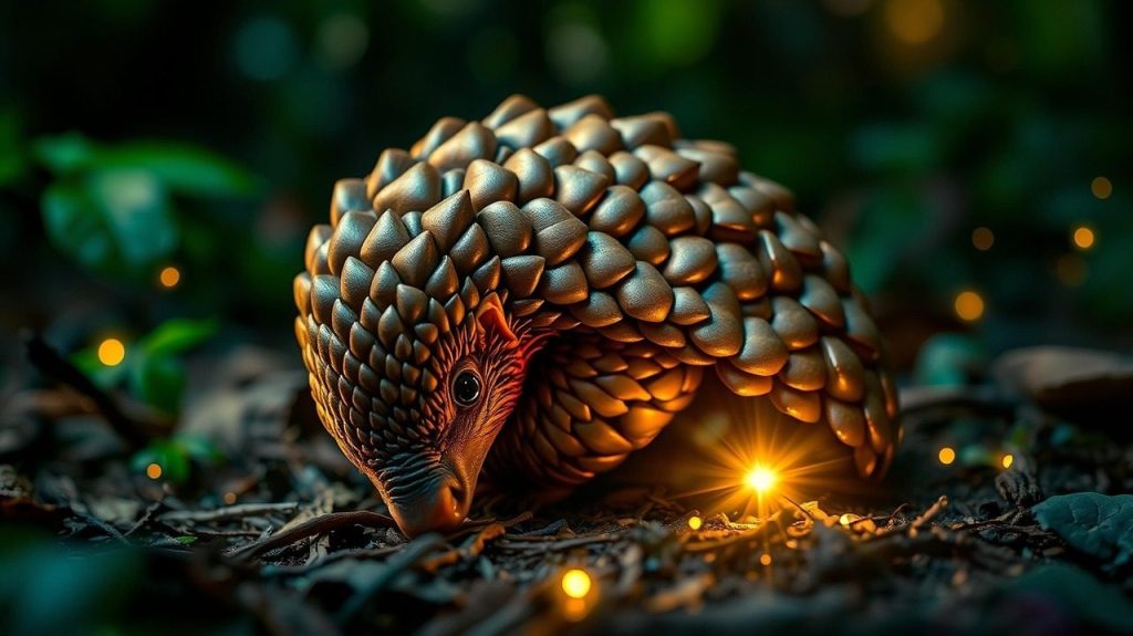ai generated, pangolin, wildlife, reptile, exotic, rare, cute, nature